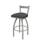 Holland Bar Stool Co 30" Low Back Swivel Bar Stool, Nickel Finish, Canter Storm Seat 82130AN004 - alternate 1